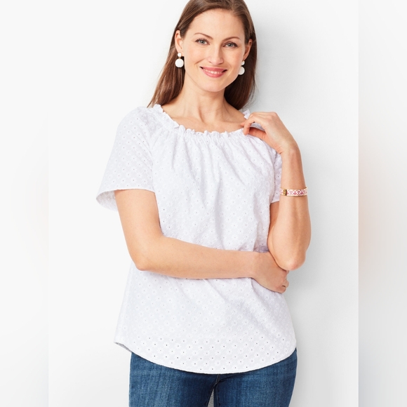 Talbots Classic Eyelet Top - Picture 2 of 8
